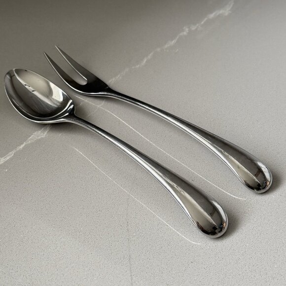 Dansk Torun Serving Fork And Spoon 18/10 Stainless Steel Contemporary Japan - Picture 1 of 5